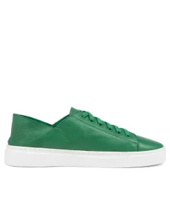 Shop Midas Shoes Oskhar Emerald Leather Sneakers