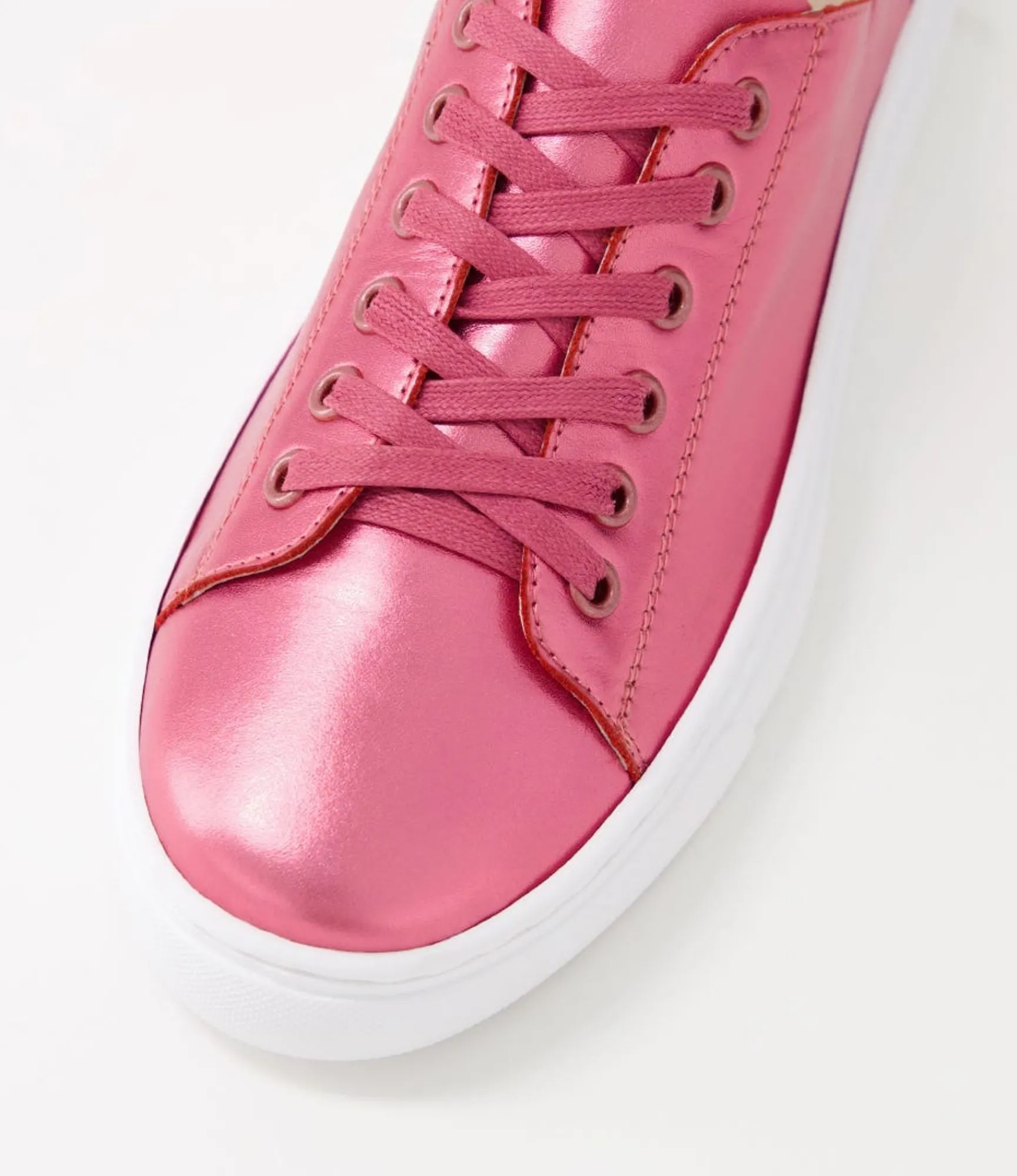 Online Midas Shoes Oskhar Guava Metallic Leather Sneakers