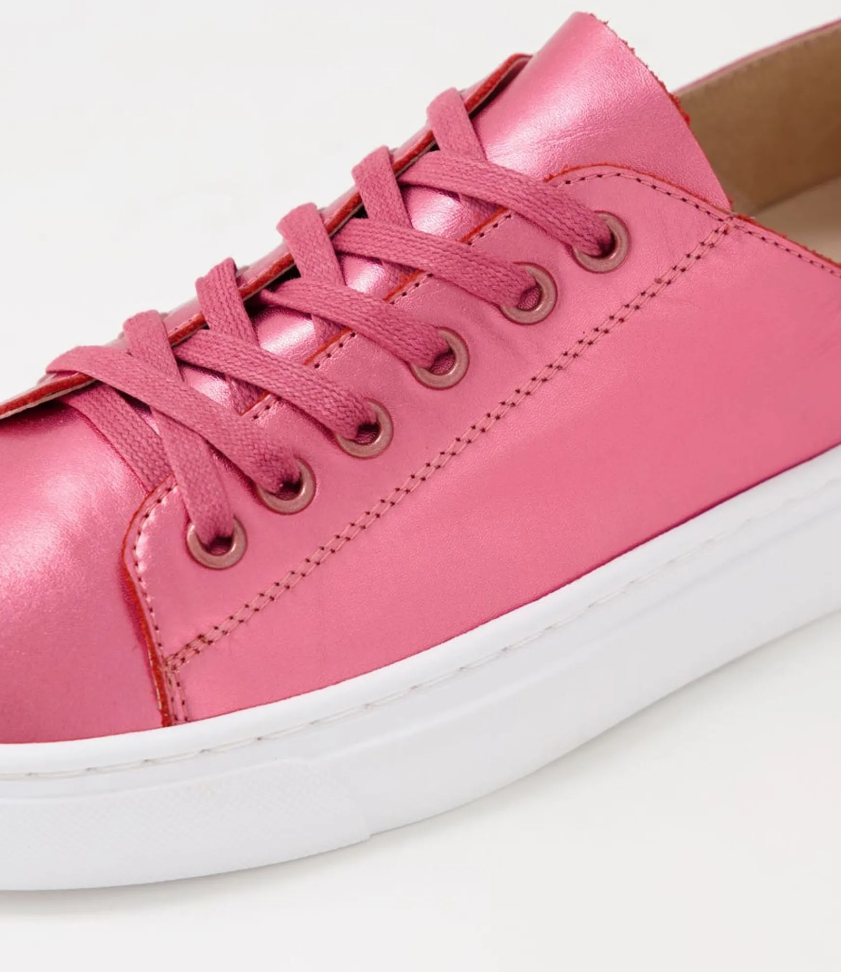 Online Midas Shoes Oskhar Guava Metallic Leather Sneakers