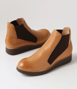 Discount Midas Shoes Ozeke Dark Tan Choc Leather Chelsea Boots