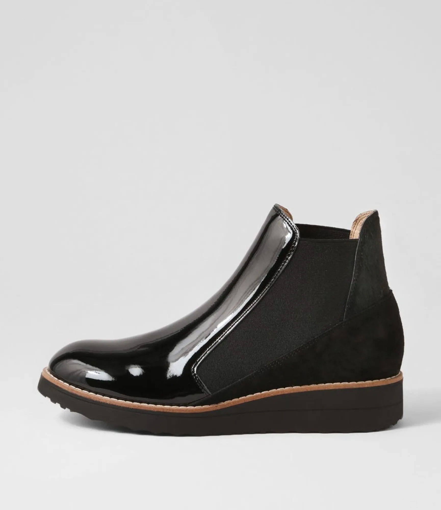 Online Midas Shoes Ozeke Jet Black Mix Chelsea Boots