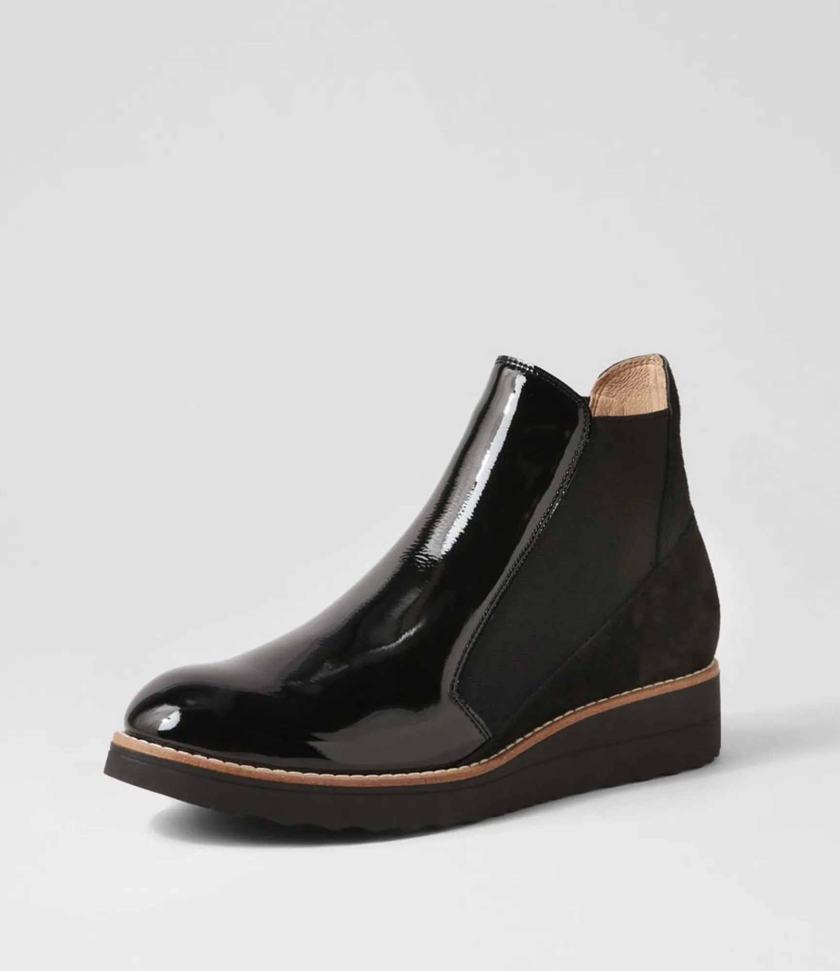 Online Midas Shoes Ozeke Jet Black Mix Chelsea Boots