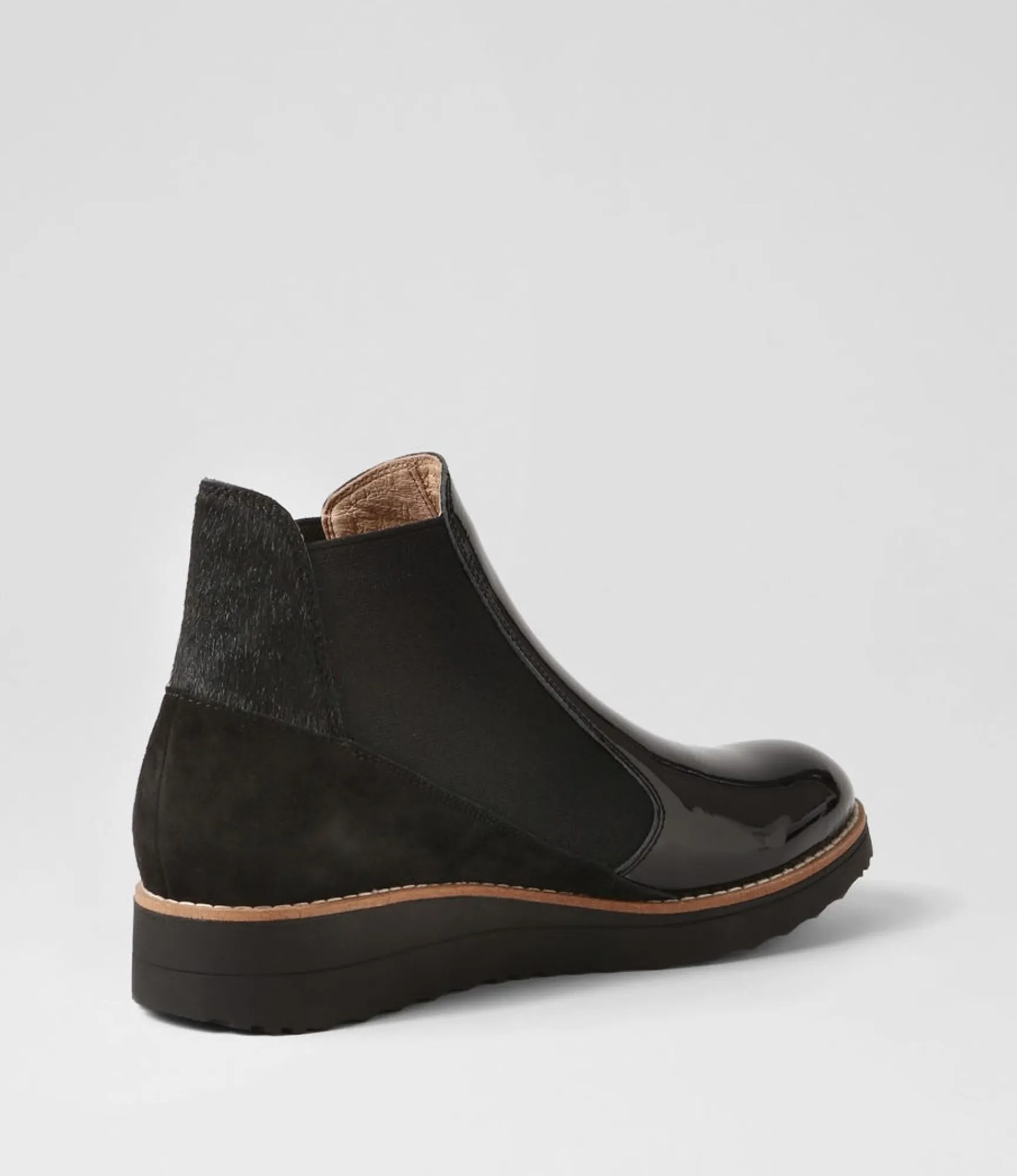 Online Midas Shoes Ozeke Jet Black Mix Chelsea Boots