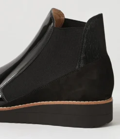 Online Midas Shoes Ozeke Jet Black Mix Chelsea Boots