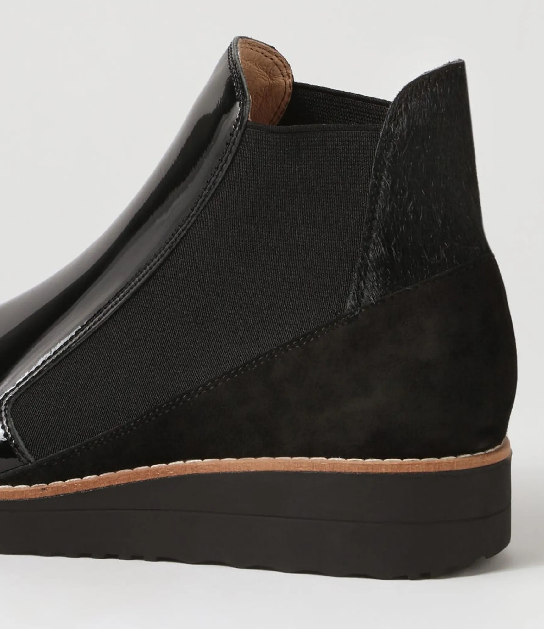 Online Midas Shoes Ozeke Jet Black Mix Chelsea Boots