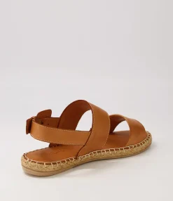Clearance Midas Shoes Paisli Tan Leather Sandals