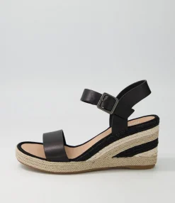 Outlet Midas Shoes Pako Black Multi Leather Espadrilles