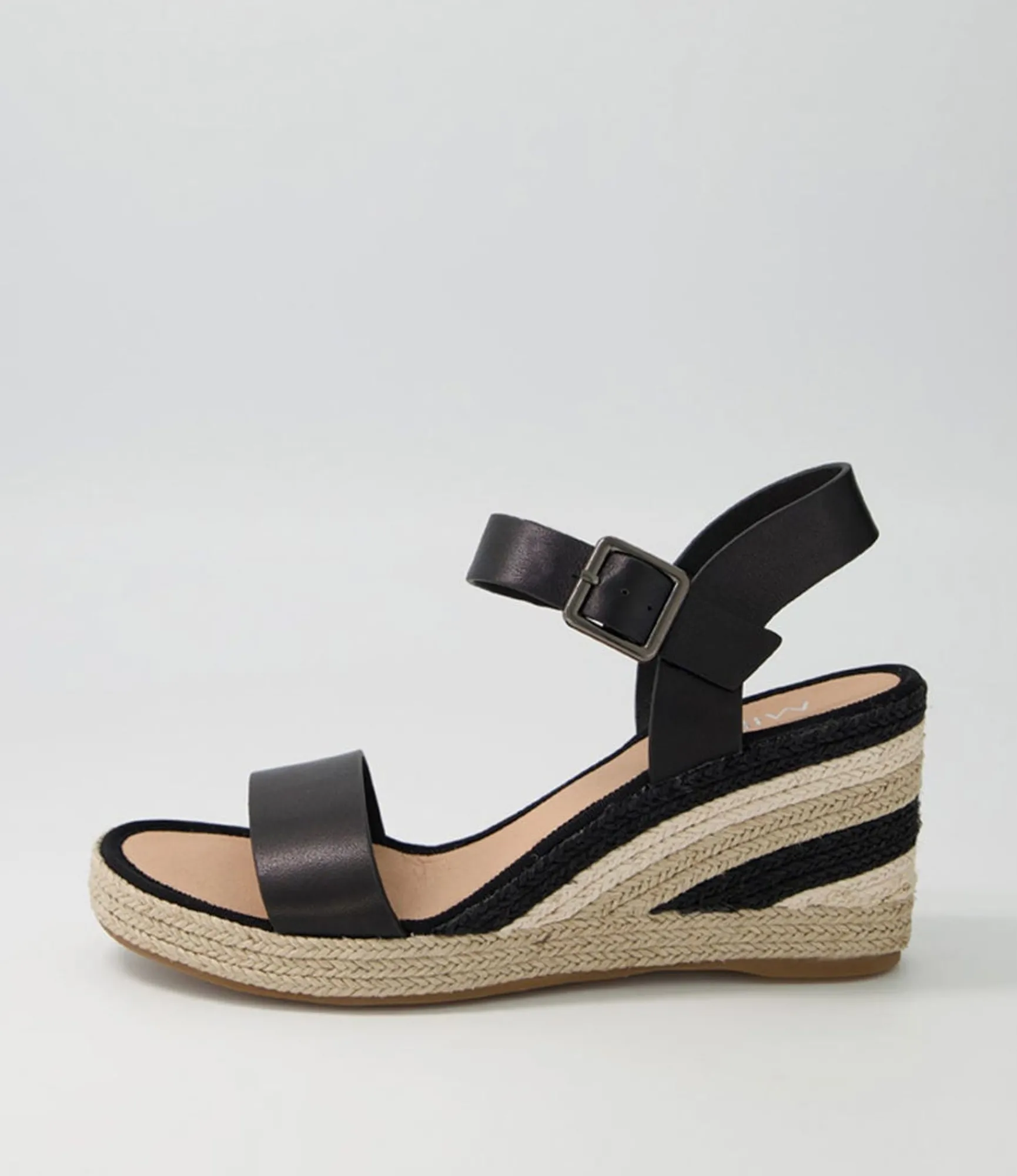 Outlet Midas Shoes Pako Black Multi Leather Espadrilles