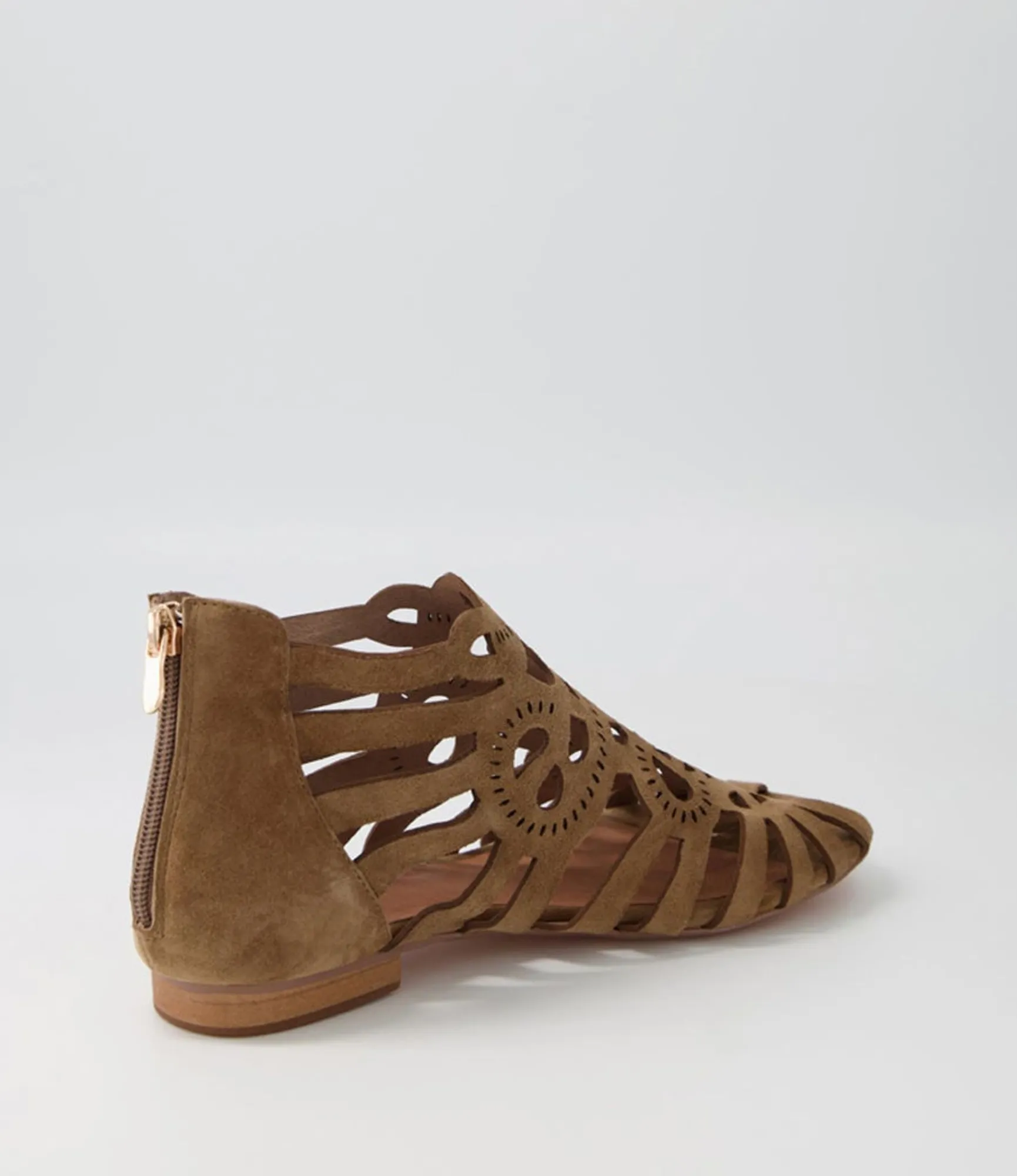 Discount Midas Shoes Palerma Light Choc Suede Sandals