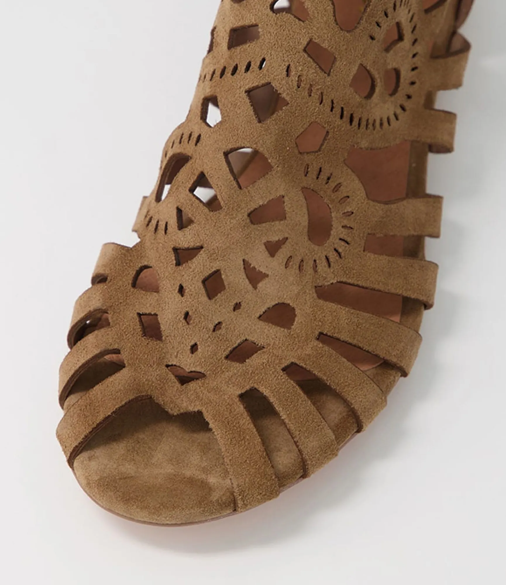Discount Midas Shoes Palerma Light Choc Suede Sandals