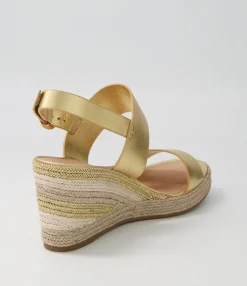 Flash Sale Midas Shoes Pamma Old Gold Gold Multi Leather Espadrilles