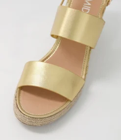 Flash Sale Midas Shoes Pamma Old Gold Gold Multi Leather Espadrilles
