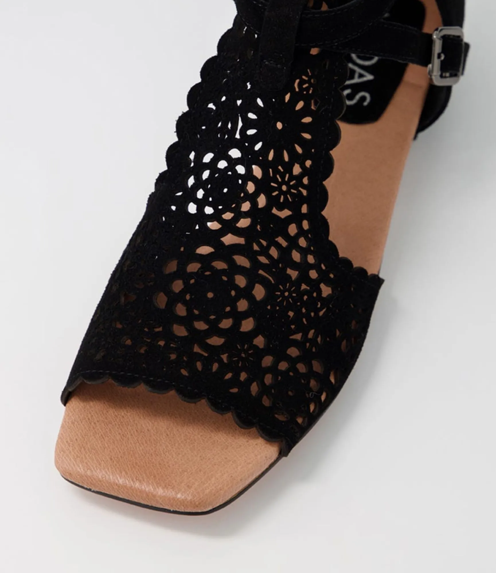 Outlet Midas Shoes Pardon Black Suede Sandals