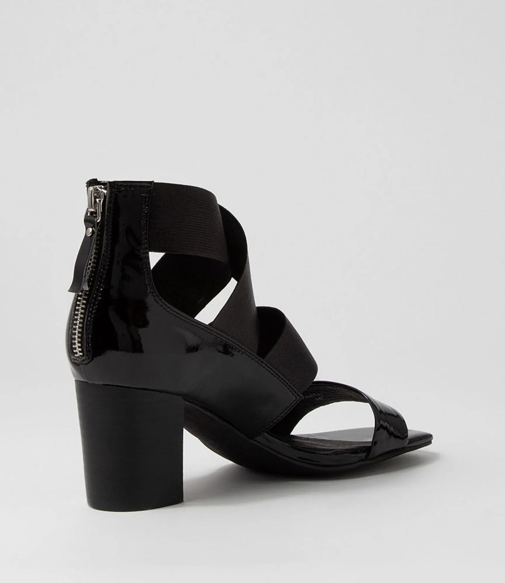 Shop Midas Shoes Partay Black Patent Elastic Sandals