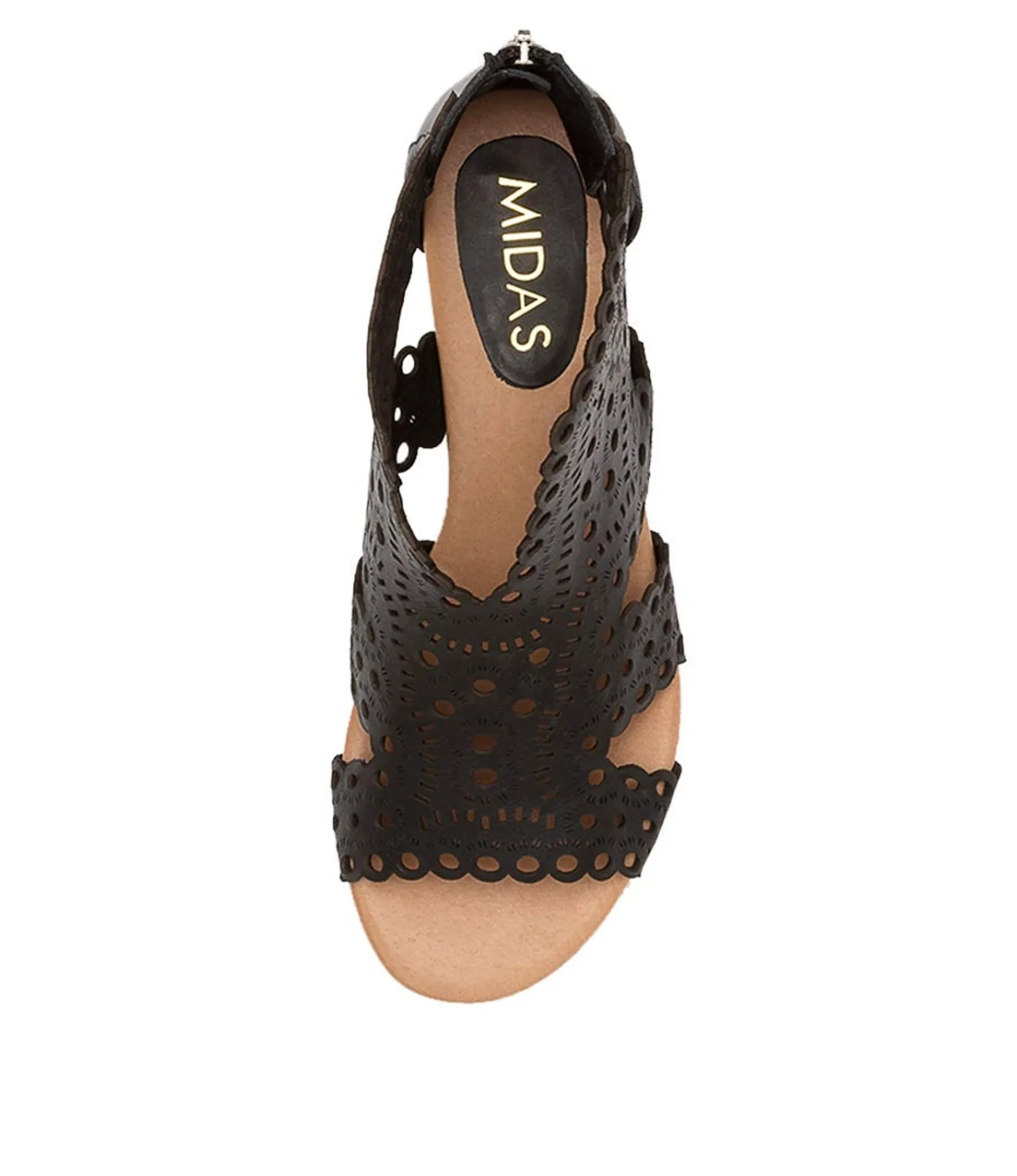 Clearance Midas Shoes Paxton Black Leather