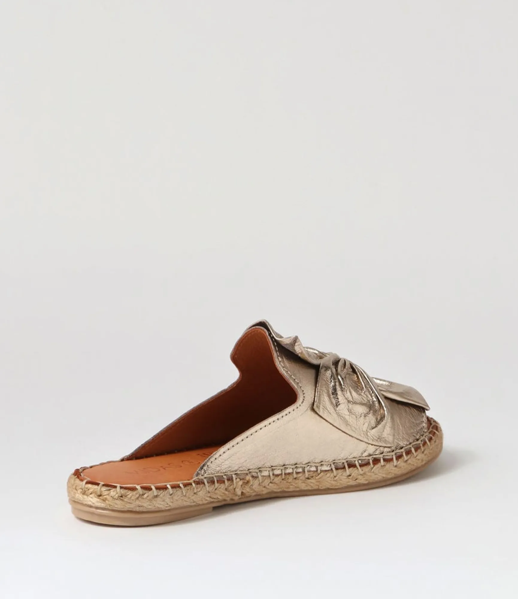 Store Midas Shoes Pearli Pewter Leather Espadrilles