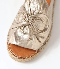 Store Midas Shoes Pearli Pewter Leather Espadrilles
