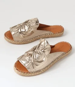 Store Midas Shoes Pearli Pewter Leather Espadrilles