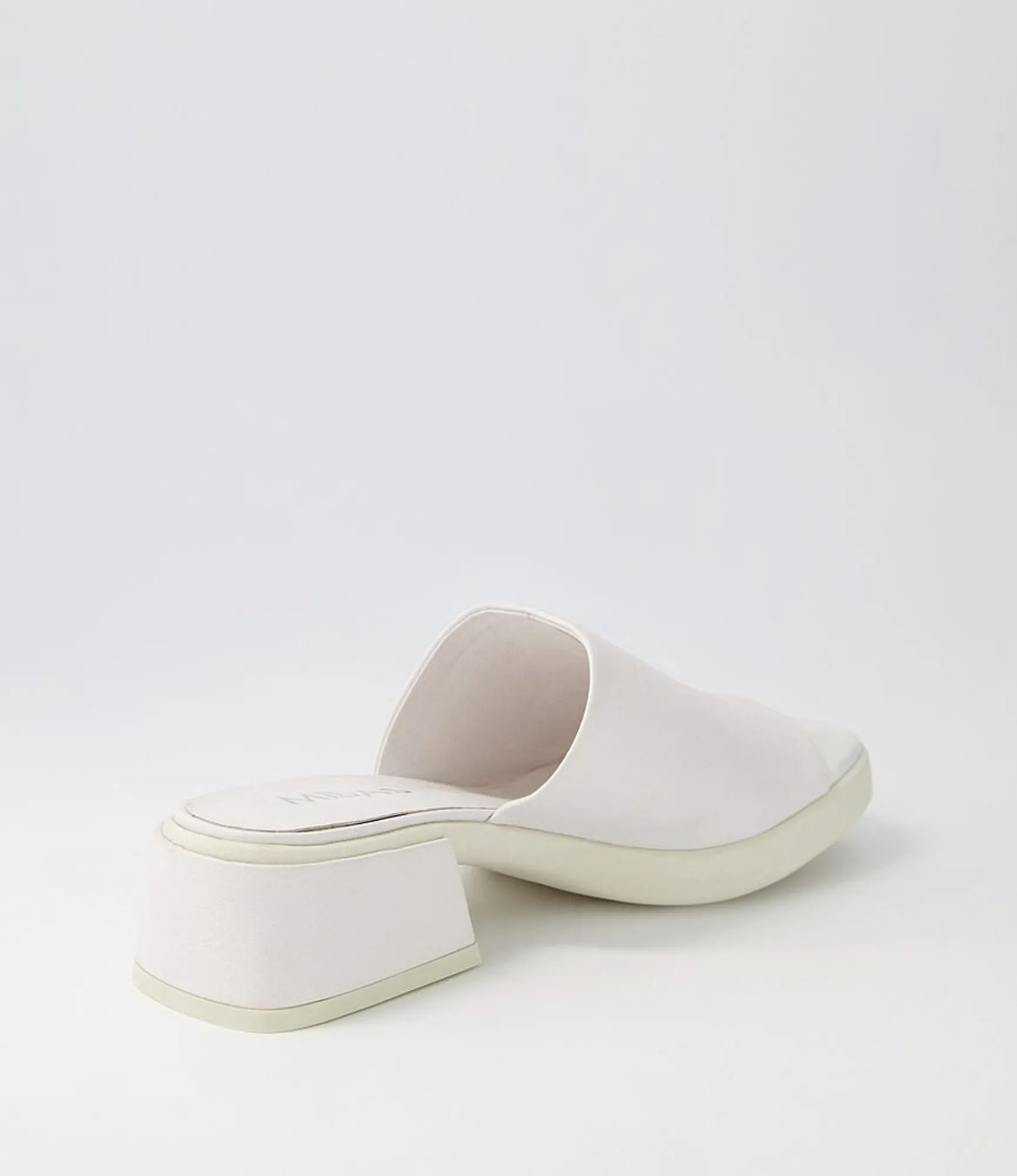 Best Sale Midas Shoes Perner White Leather Slides