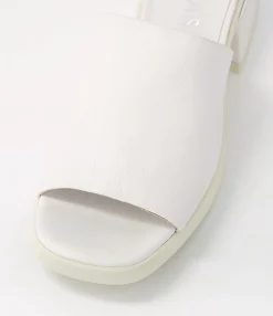 Best Sale Midas Shoes Perner White Leather Slides