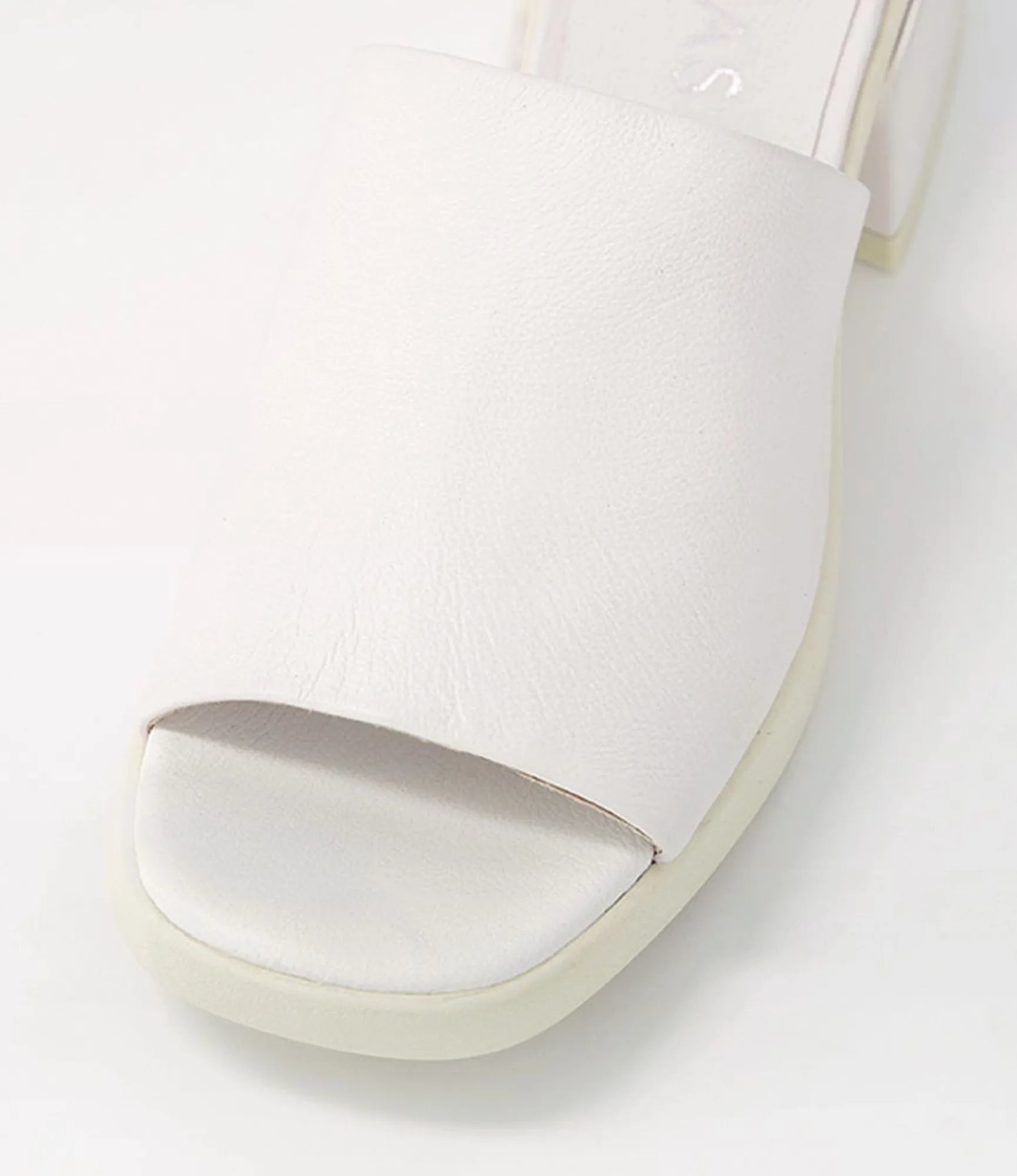 Best Sale Midas Shoes Perner White Leather Slides