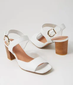 Outlet Midas Shoes Pipa White Leather Sandals