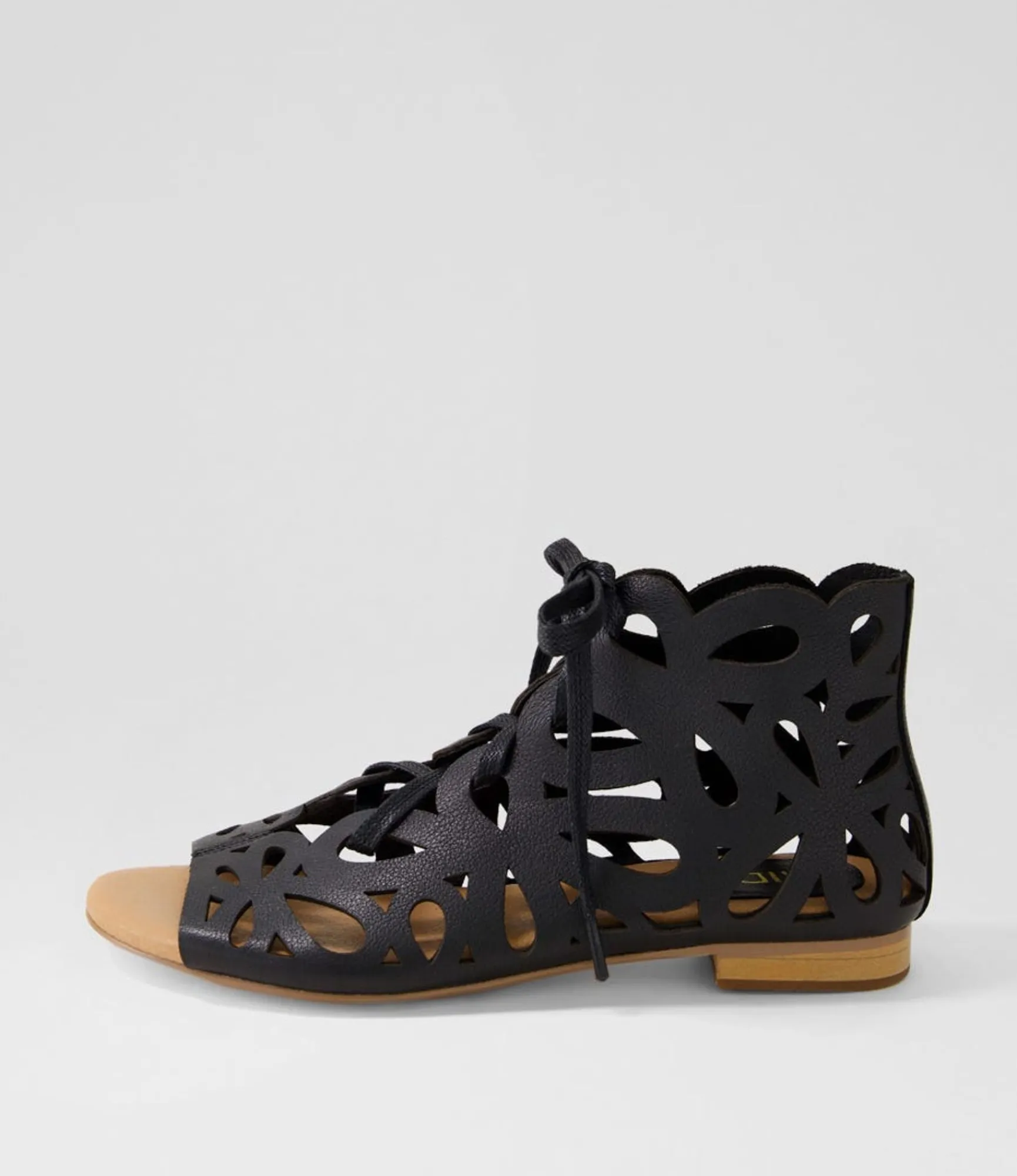 Best Midas Shoes Piska Black Leather Sandals
