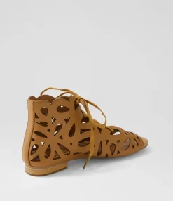 Cheap Midas Shoes Piska Tan Leather Sandals