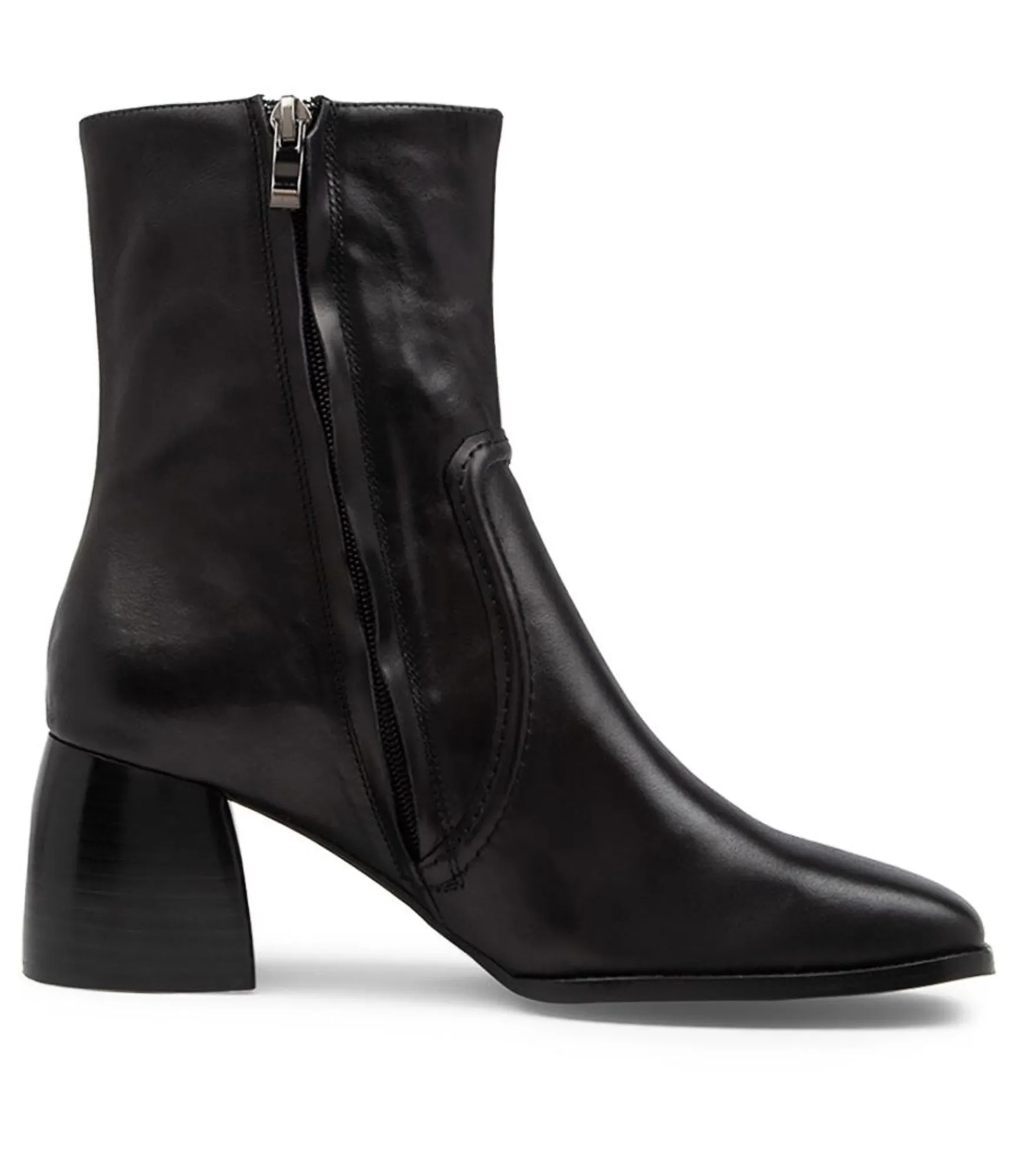Sale Midas Shoes Pixi Black Leather Ankle Boots Bh