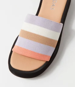 Shop Midas Shoes Poola Summer Stripe Knit Slides