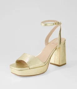 Fashion Midas Shoes Pracee Gold Snake Sandals