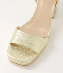 Fashion Midas Shoes Pracee Gold Snake Sandals