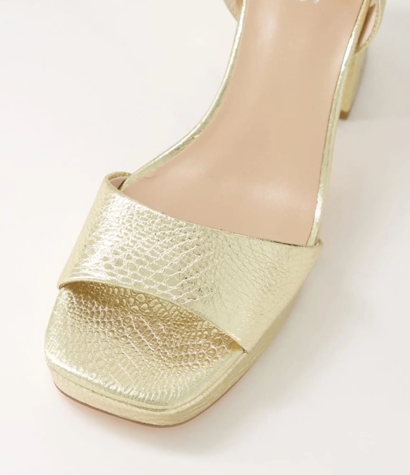 Fashion Midas Shoes Pracee Gold Snake Sandals