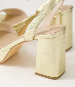 Fashion Midas Shoes Pracee Gold Snake Sandals