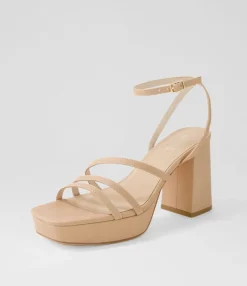 Outlet Midas Shoes Prettiest Nude Leather Sandals