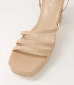 Outlet Midas Shoes Prettiest Nude Leather Sandals