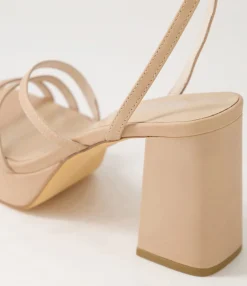 Outlet Midas Shoes Prettiest Nude Leather Sandals