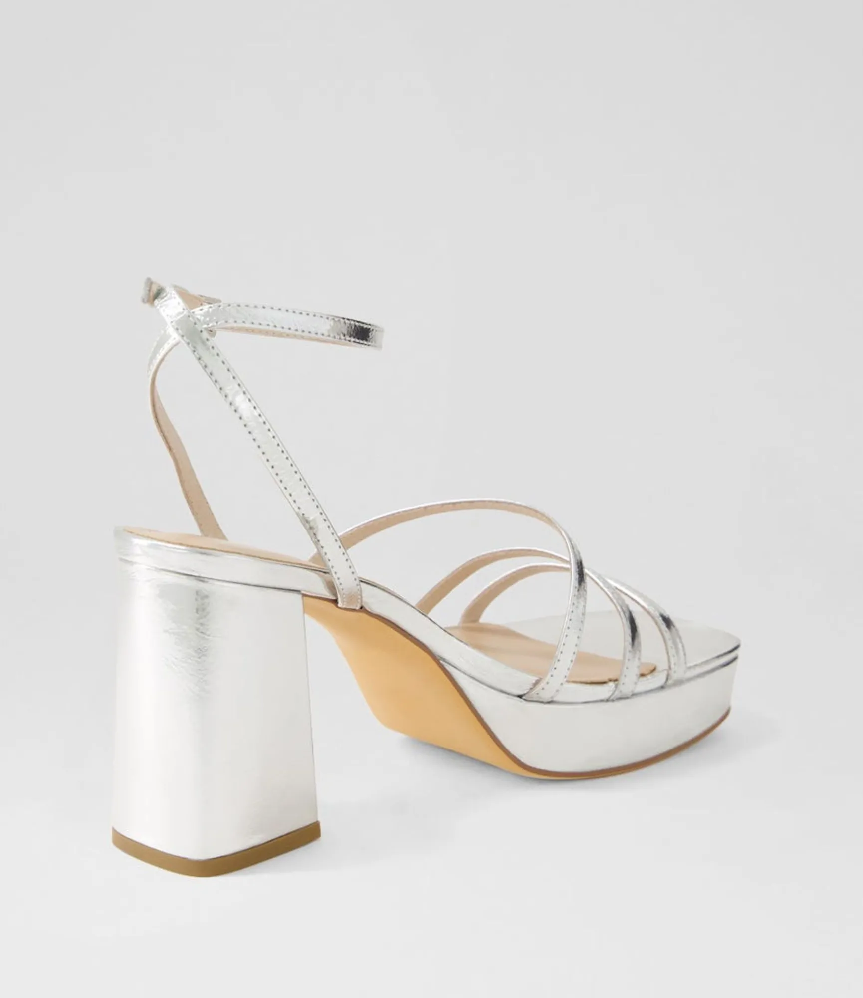 Cheap Midas Shoes Prettiest Silver Foil Leather Sandals
