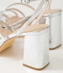 Cheap Midas Shoes Prettiest Silver Foil Leather Sandals