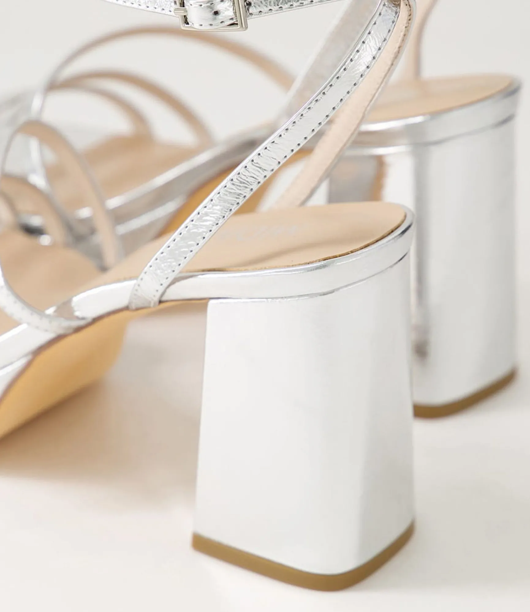 Cheap Midas Shoes Prettiest Silver Foil Leather Sandals