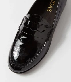 Discount Midas Shoes Quarrel Black Patent Leather Loafers