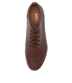 Clearance Midas Shoes Queenie Choc Leather Ankle Boots