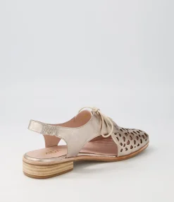 Shop Midas Shoes Quietly Platinum Leather Flat Shoes