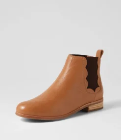 Clearance Midas Shoes Quirko Dark Tan Leather Chelsea Boots
