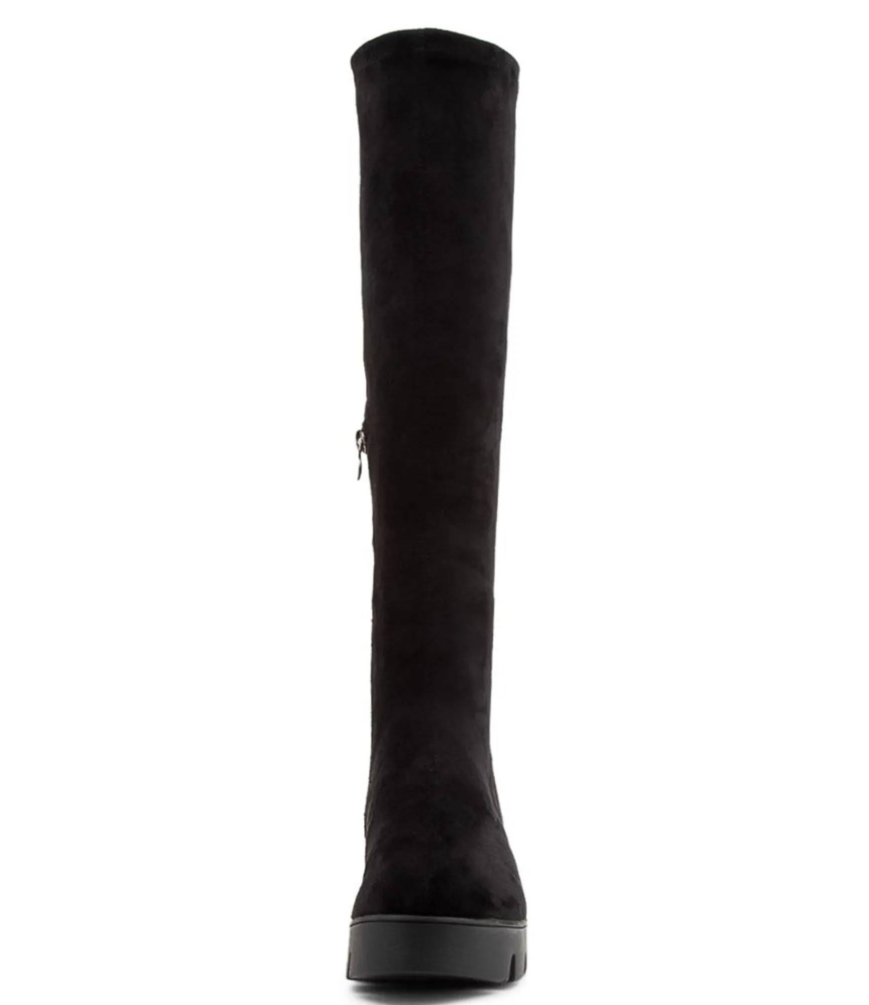 Hot Midas Shoes Rasha Black Stretch Microsuede Knee High Boots