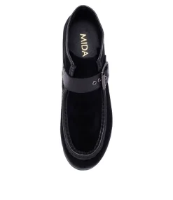 Cheap Midas Shoes Reeces Black Suede Ankle Boots