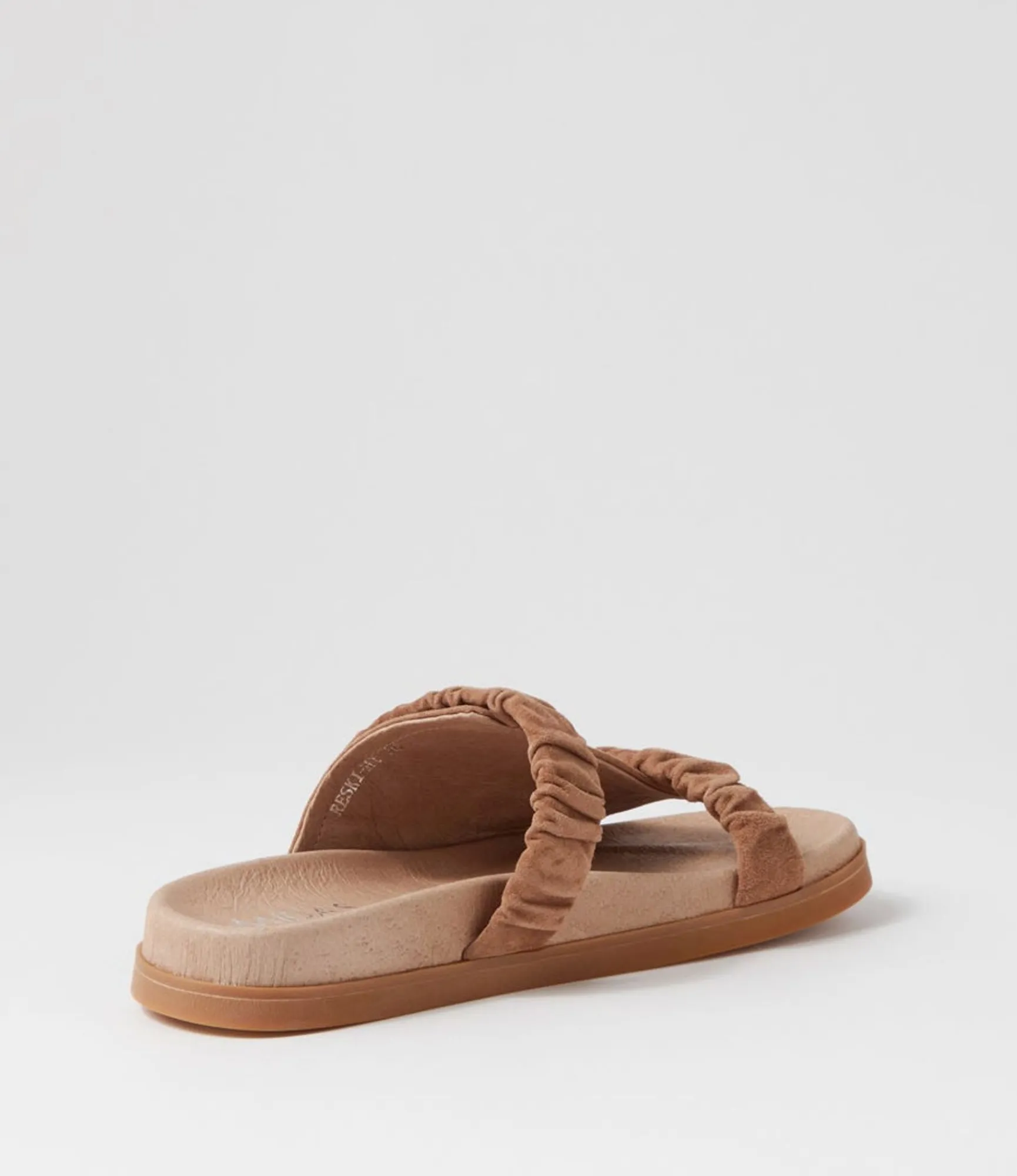 Hot Midas Shoes Reski Light Choc Suede Slides