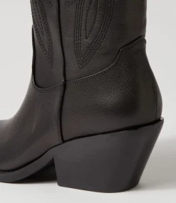 Cheap Midas Shoes Riders Black Leather Knee High Boots