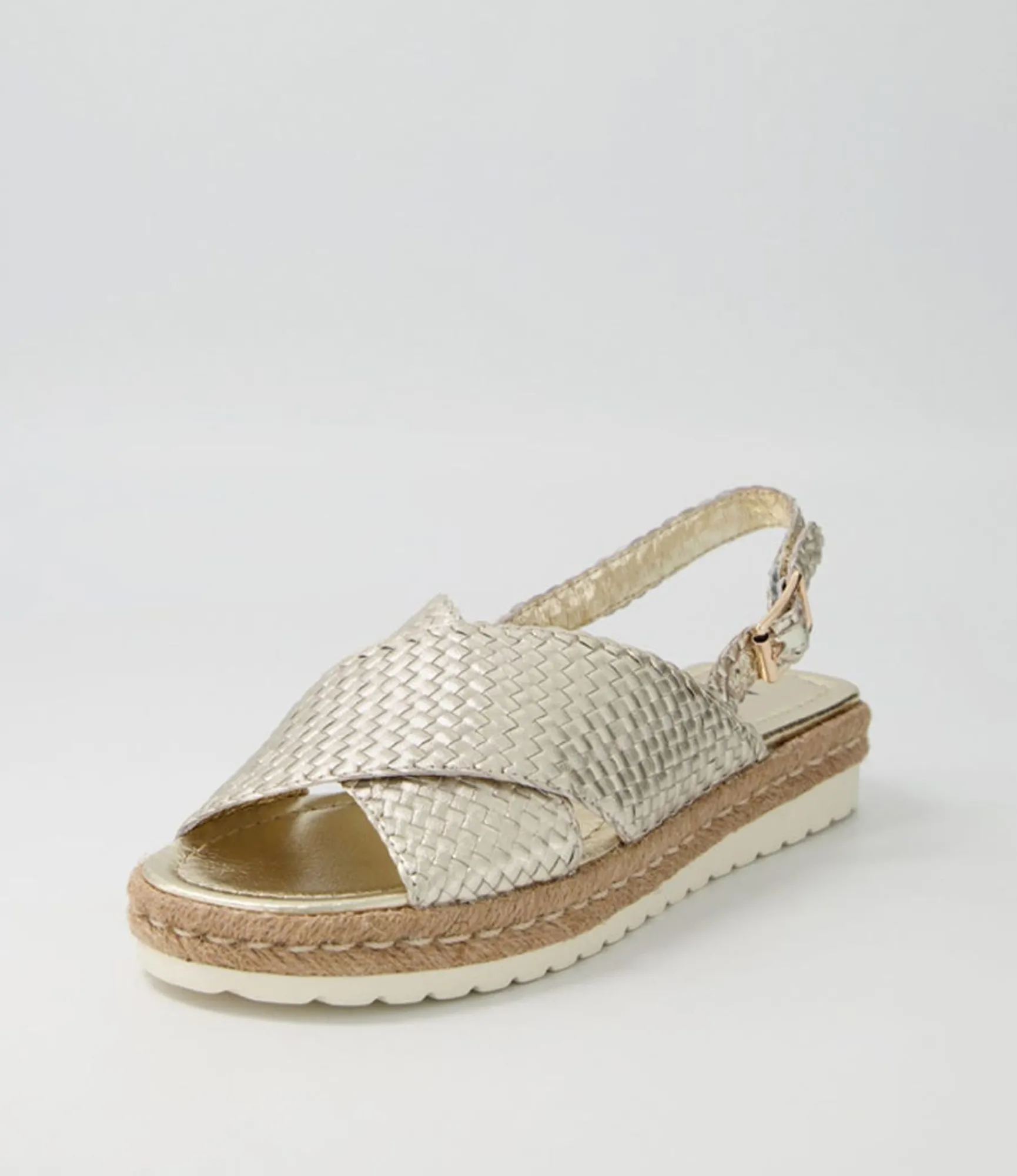 Best Midas Shoes Sabbas Platinum Weave Sandals
