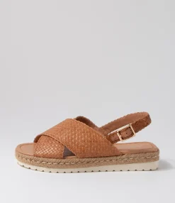 Fashion Midas Shoes Sabbas Tan Weave Sandals